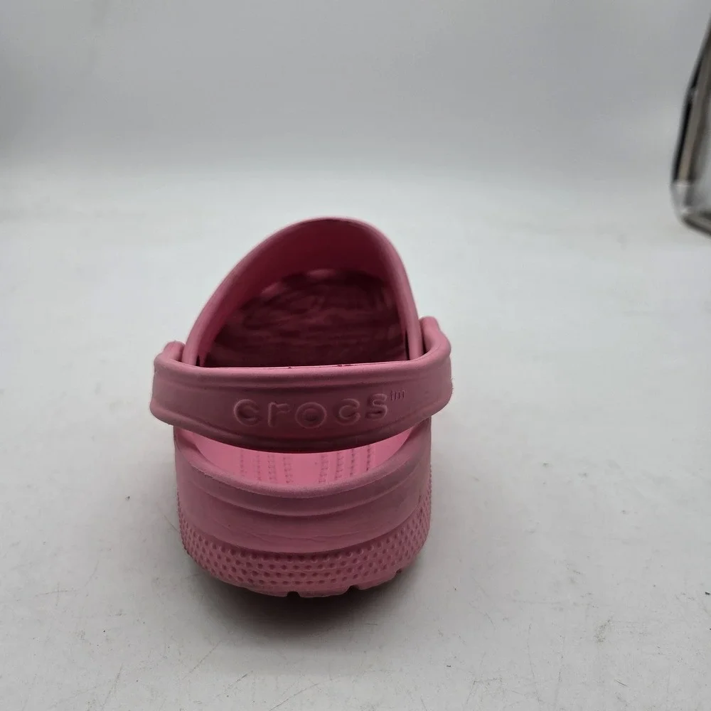Crocs Shoes Kids Size 7 Pink Classic Clog Slip On Sandals Casual Rubber